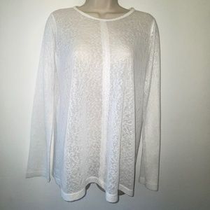 Alexis Ultra Sheer white sweater top